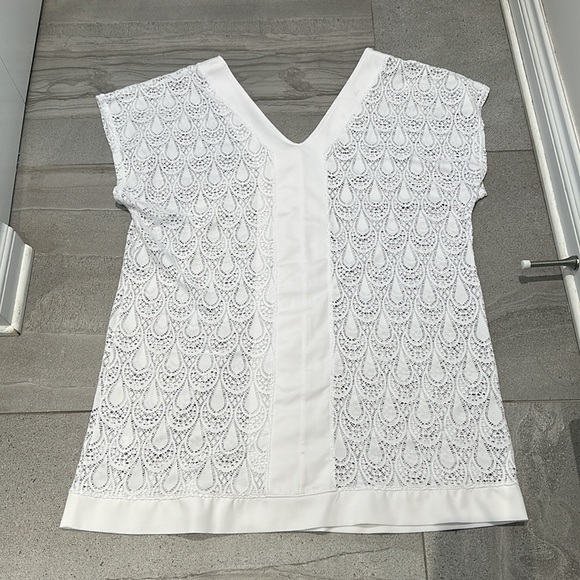 White Crochet Bathing Suit Cover Up - Picture 6 of 6